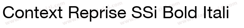 Context Reprise SSi Bold Italic字体转换
